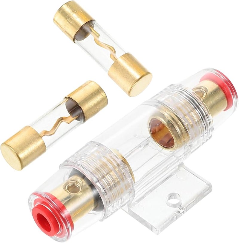 GLEAVI 60A AGU Inline Fuse Holder Transparent Car Audio Amplifier System - Image 1